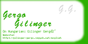 gergo gilinger business card